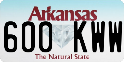 AR license plate 600KWW