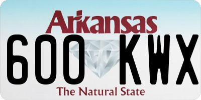AR license plate 600KWX