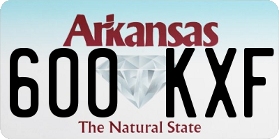AR license plate 600KXF