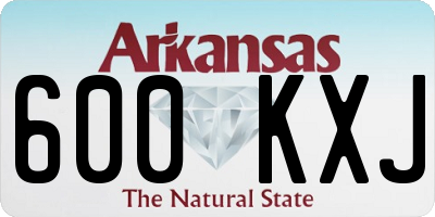 AR license plate 600KXJ