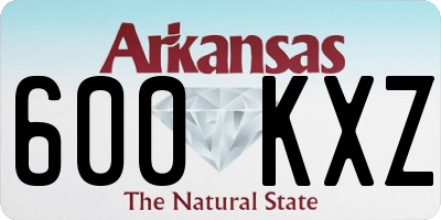 AR license plate 600KXZ