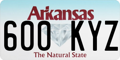 AR license plate 600KYZ