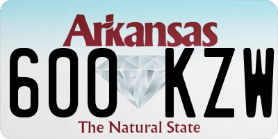 AR license plate 600KZW