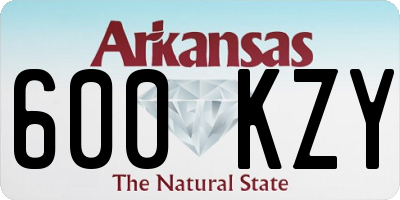 AR license plate 600KZY