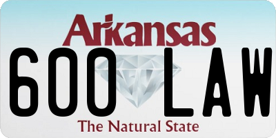 AR license plate 600LAW