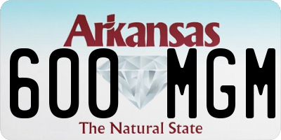 AR license plate 600MGM