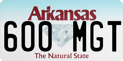 AR license plate 600MGT
