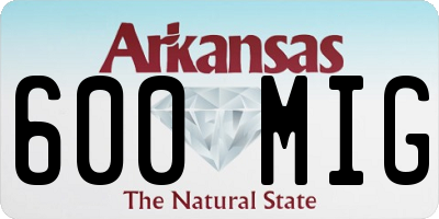 AR license plate 600MIG