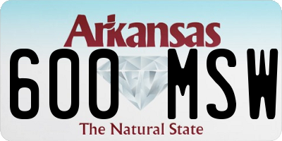 AR license plate 600MSW