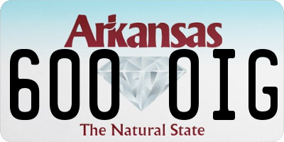 AR license plate 600OIG