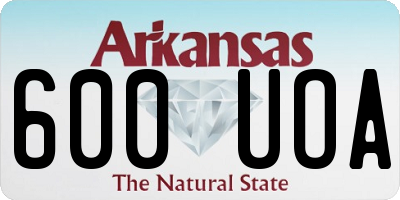 AR license plate 600UOA