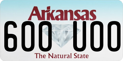 AR license plate 600UOO