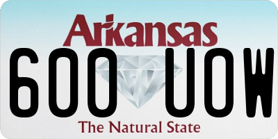 AR license plate 600UOW