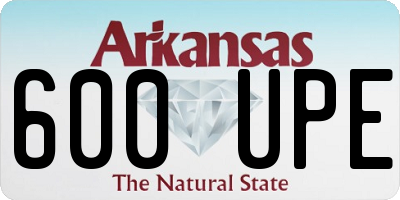 AR license plate 600UPE