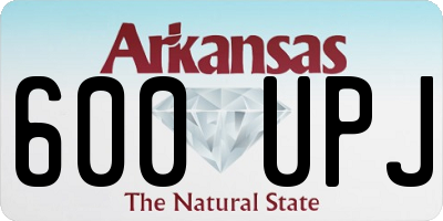 AR license plate 600UPJ