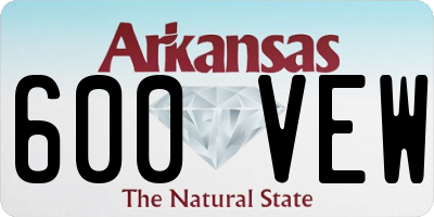AR license plate 600VEW