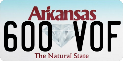 AR license plate 600VOF