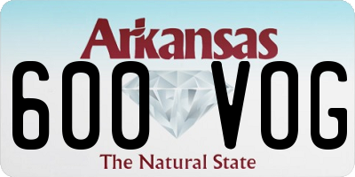 AR license plate 600VOG