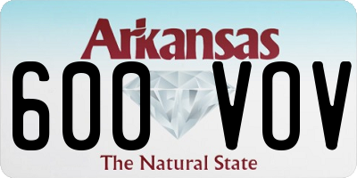 AR license plate 600VOV