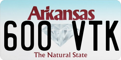 AR license plate 600VTK