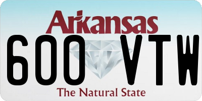 AR license plate 600VTW