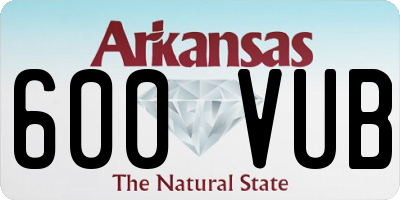 AR license plate 600VUB