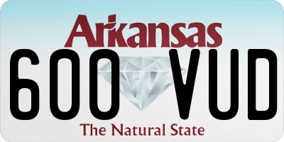 AR license plate 600VUD