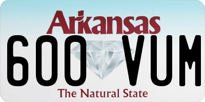 AR license plate 600VUM