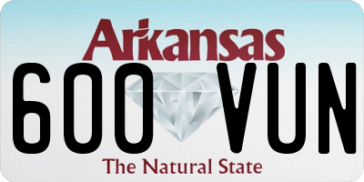AR license plate 600VUN