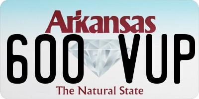 AR license plate 600VUP