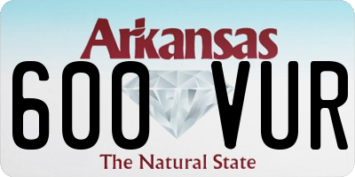 AR license plate 600VUR