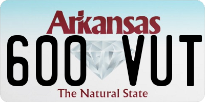 AR license plate 600VUT