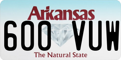 AR license plate 600VUW
