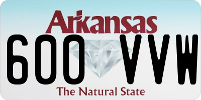 AR license plate 600VVW