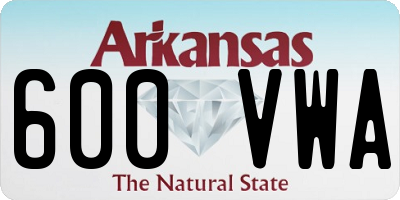 AR license plate 600VWA
