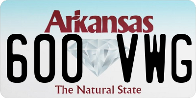 AR license plate 600VWG