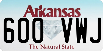 AR license plate 600VWJ