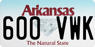 AR license plate 600VWK