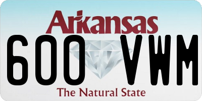 AR license plate 600VWM