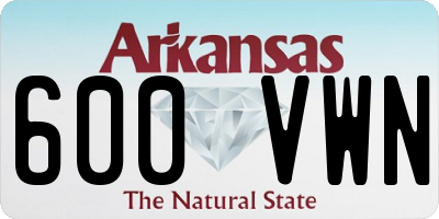 AR license plate 600VWN