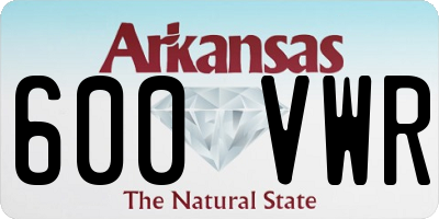 AR license plate 600VWR