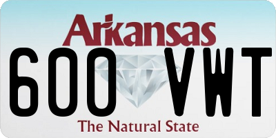 AR license plate 600VWT
