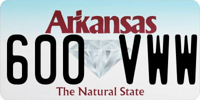 AR license plate 600VWW
