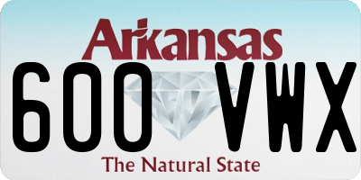 AR license plate 600VWX