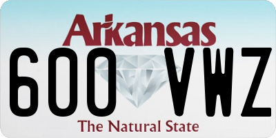 AR license plate 600VWZ