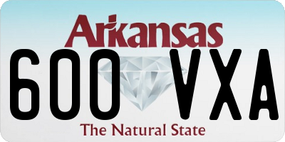 AR license plate 600VXA