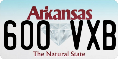 AR license plate 600VXB