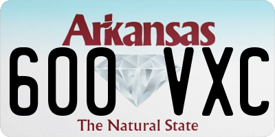 AR license plate 600VXC