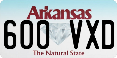AR license plate 600VXD