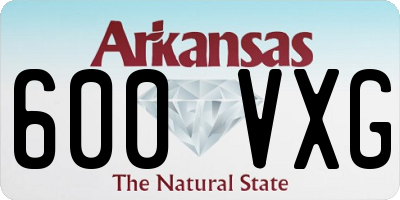 AR license plate 600VXG